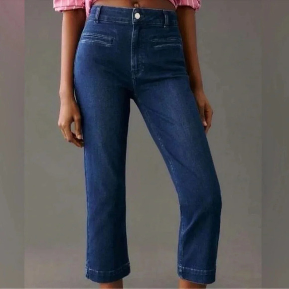 Maeve Denim - Anthropologie Maeve The Essential Slim High-Rise Straight
Crop Jeans Size 27